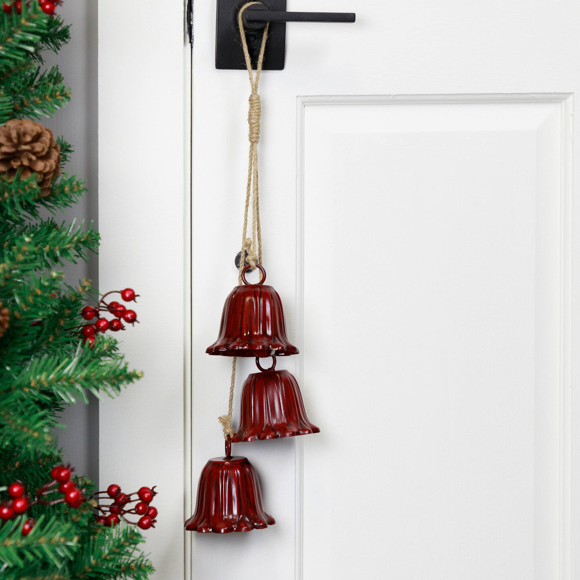 20" Fluted Bell Trio Christmas Decorations